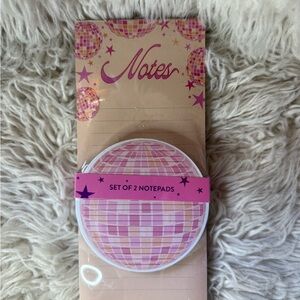 Pink Disco Ball Notepads Set
